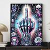 Full Round Diamond Painting Middle Finger Art Rhinestone Picture Mosaic DIY 5D Cross Stitch Embroidery Home Decoration