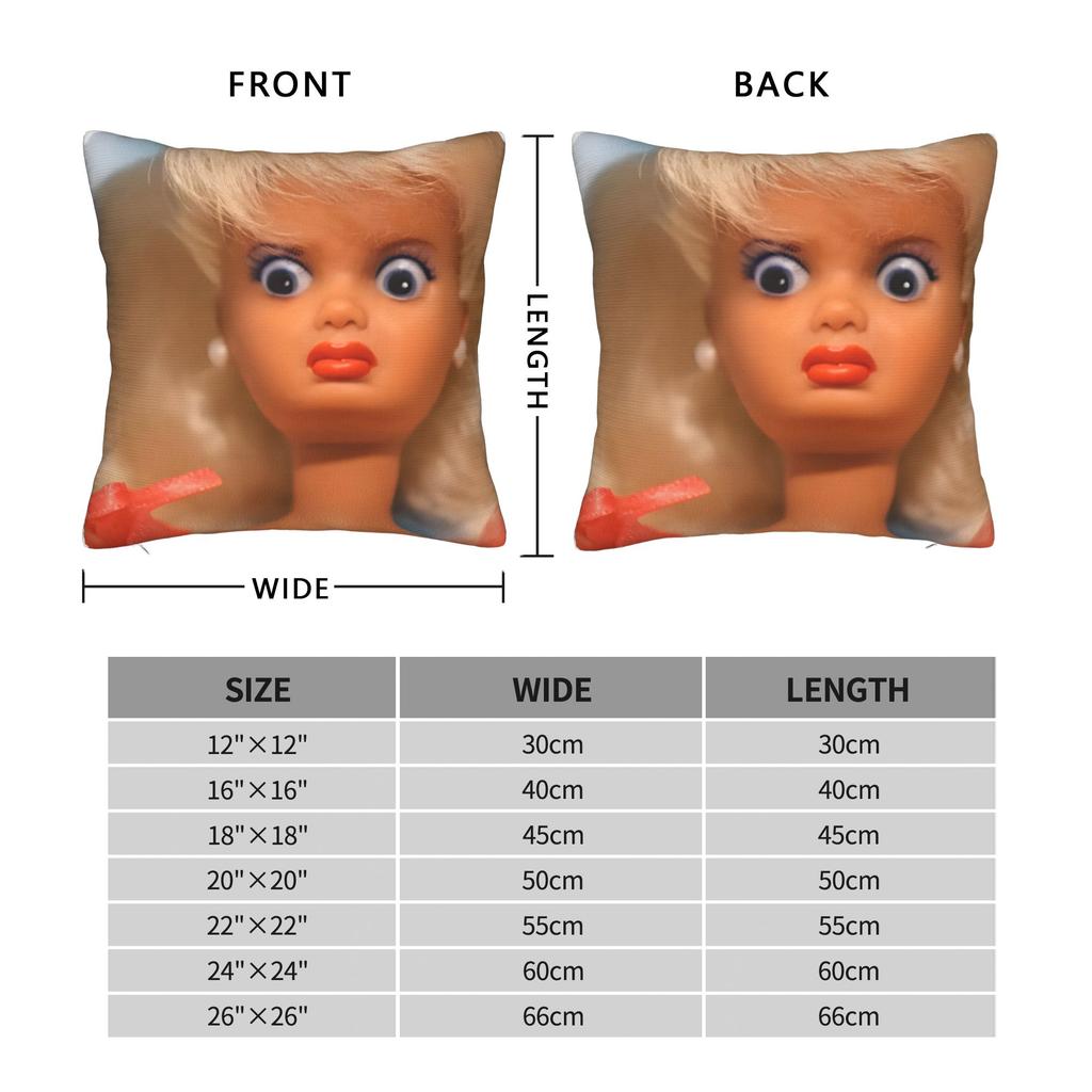 Disgusted Face Meme Doll Babe Pillowcase Merchandise Soft Cushion Cover Decoration Pillow Case Cover Home Multiple Sizes