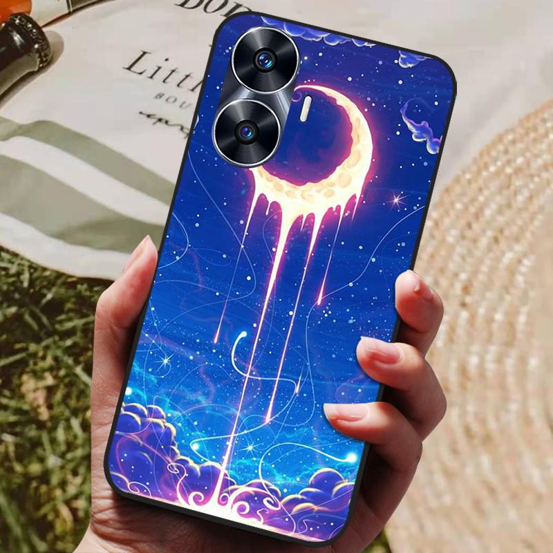 Per Custodia Realme C55 Silicone Morbido TPU Cover Posteriore per Oppo Realme C55 Telefono Globale Custodie Realme C 55 4G 6.72" Protezione Cover Borse