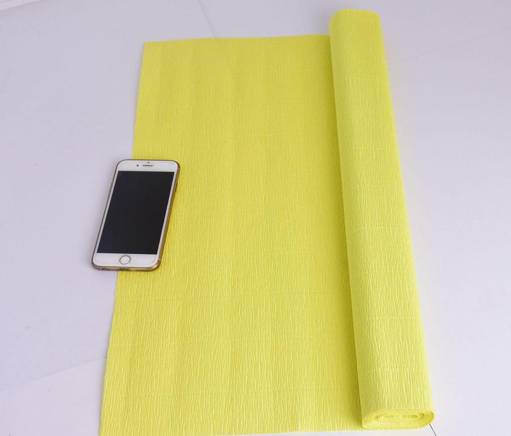 Thickened Colored Crepe Paper for DIY Flowers, Stretchable Ruffled Paper for Kindergarten Crafts
