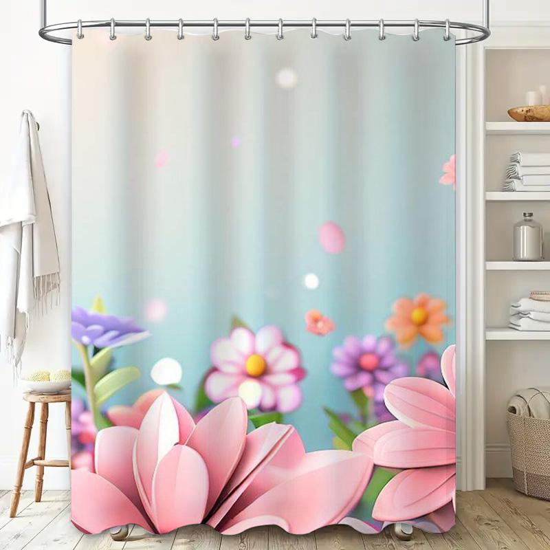 Drukowana w 3D Dekoracyjna Zasłona Prysznicowa do Łazienki z Motywem Uroczej Żaby dla Dzieci Wodoodporna Tkanina Wodoodporna Podszewka Kąpielowa Nowoczesna