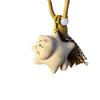 Beech Wood Carved Kitten Pendant - Cute Hanging Ornament & Creative Wooden Accessory