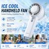 Handheld Fan Portable Cooling Ice Pack Turbine Fan with 3 Adjustable Wind Speeds Outdoor Travel Long-lasting Mini Fan 1500mah