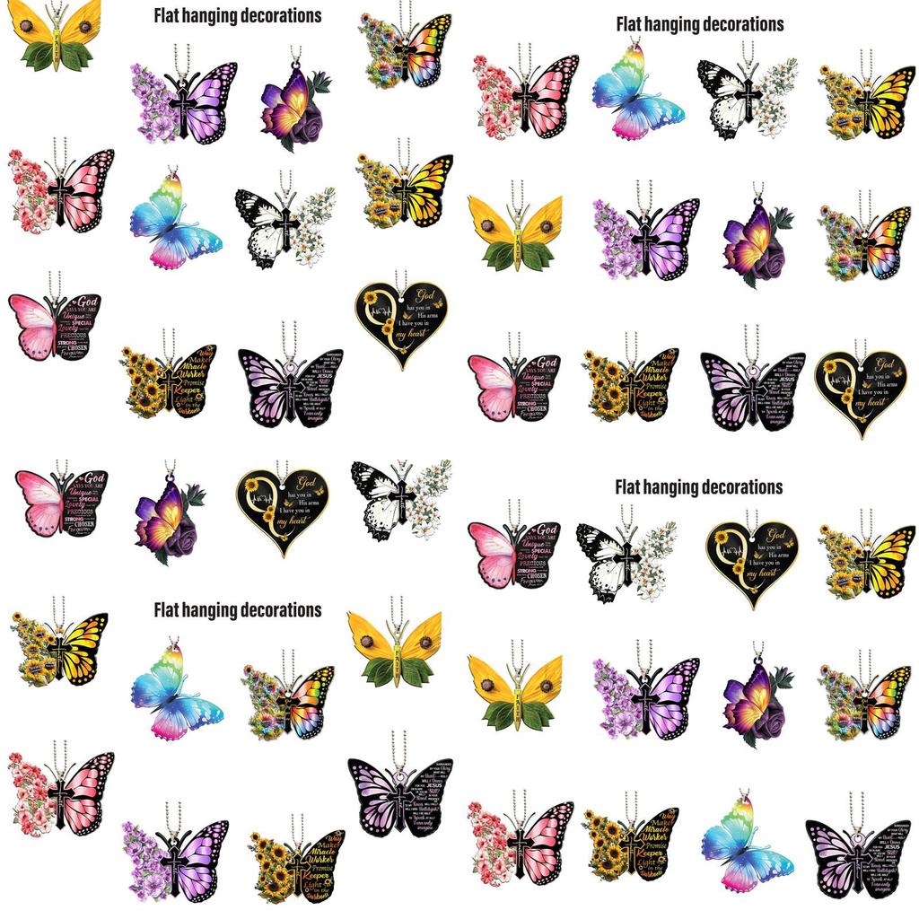 Cartoon Style Acrylic Car Interior Accessories Festive Hanging Decorations