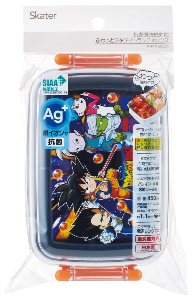 Skater Lunch Box for with a Lid for Easy Made In Dragon Ball DAIMA Children, 450ml, Dome-shaped Packing, 1-tier, Japan, Design, Boys' Version,