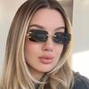 Latest Borderless Sunglasses Stylish Female Decorative Eyeglass Luxury Outdoor Designer Sunscreen Eyewear Uv400