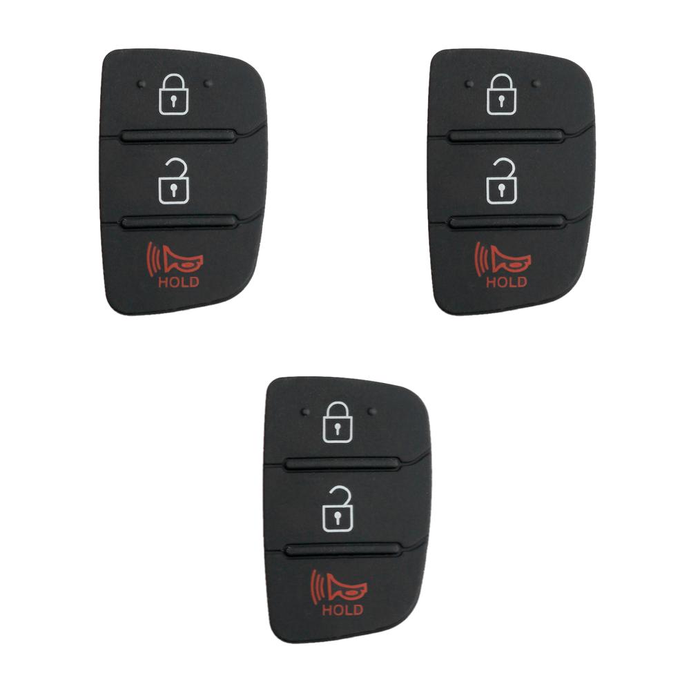 For HYUNDAI i30 i35 iX20 Solaris Verna for Kia RIO K2 K5 3 Button Flip Folding Remote Car Key Case Silicone Pad Replacement Kit