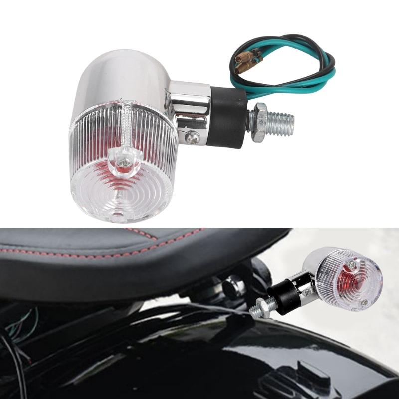 Retro Mini Turn Signal Lamp Indicator Compact Size Simple Wiring Universal Compatibility For Small And Cruiser Motorcycles