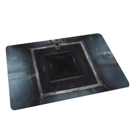 3D Optical Illusion Floor Mat Bottom Soft Memory Non-Slip Rug with Anti-Slip Foam Cushion Visual Distortion