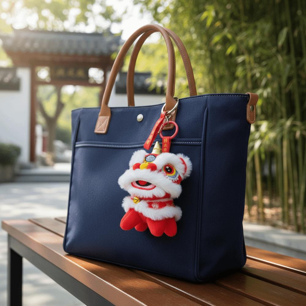 Year of Horse Lion Dance Pendant Cartoon Chinese New Year Gift Lion Dance Keychain  Small Gift