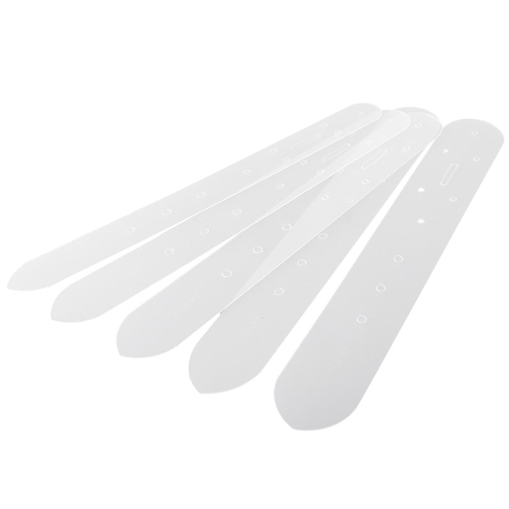 5Pcs Plastic Leather Belt Buckle Head End Orientate Punch Hole Templates Tools Tools Workshop Equipment Home Garden