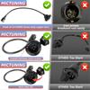 10A-15A 125V RV Power Socket AC Port Plug Inlet Port Plug with 42cm Extension Cord and Waterproof Cover for RV Bumper Boat Truck
