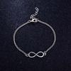 Fashion 8-shaped Alloy Bracelet Retro Minimalist Couple Bracelet 8-shaped Bracelet Women's Jewelry Bracelet Accessories Gifts