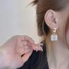 Náušnice puzetky geometrického tvaru z postříbřeného stříbra S925 v korejském stylu pro ženy – High-end retro trend 2022