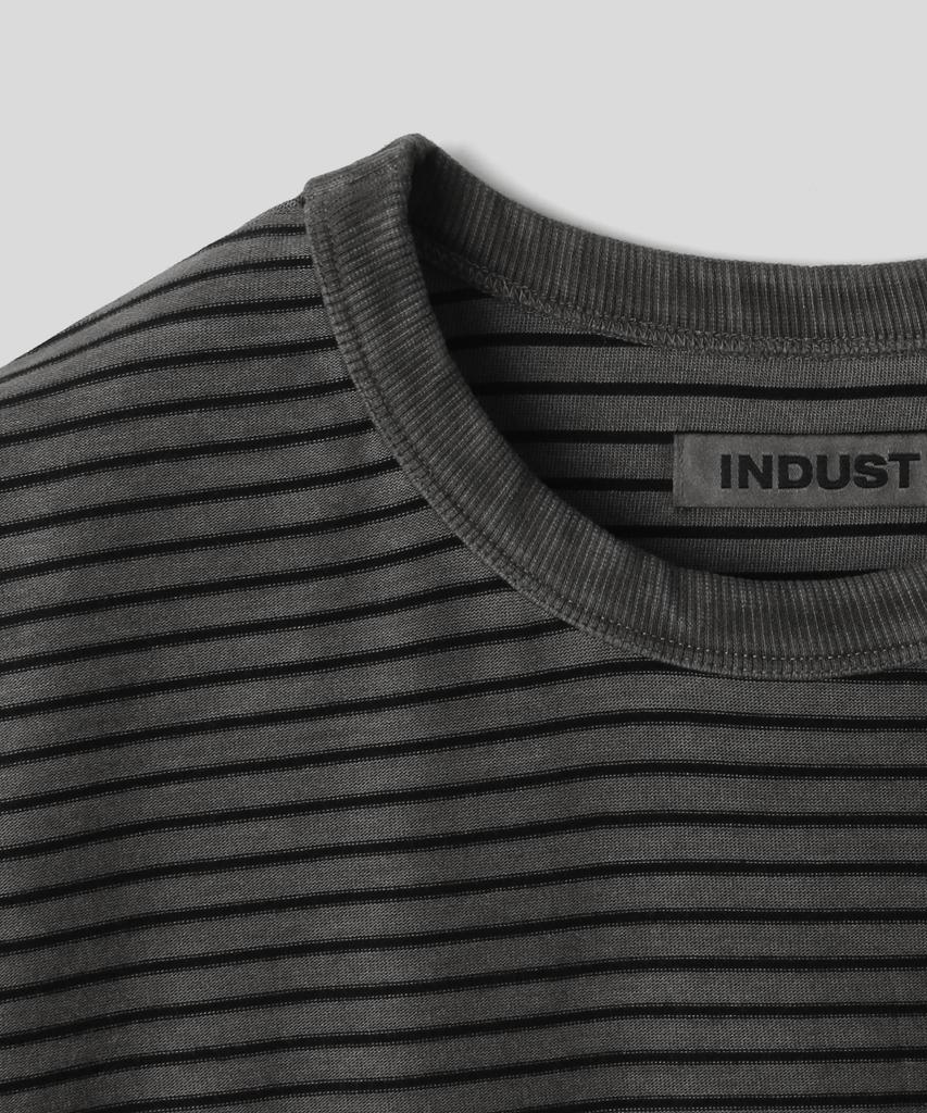 INDUST Pigment Washed Striped Short Sleeve T-Shirt_3 Colors