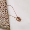 Long Life Lock Fu Character Lock Safety Lock Short Titanium Steel Plated 18K Gold Necklace Girls New Non-Fading Necklace