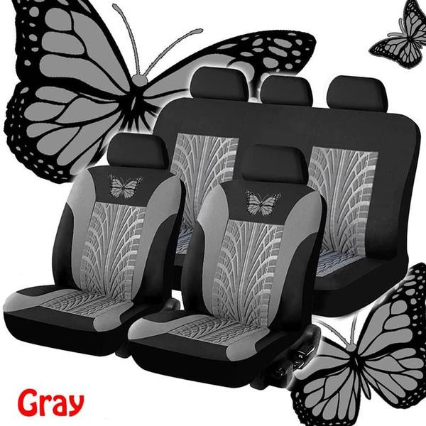 Universal 2/4/9PCS 3 Sizes Available Butterfly Car Seat Cover Full Set Universal Car Seat Protection Covers Car Interior Accessories