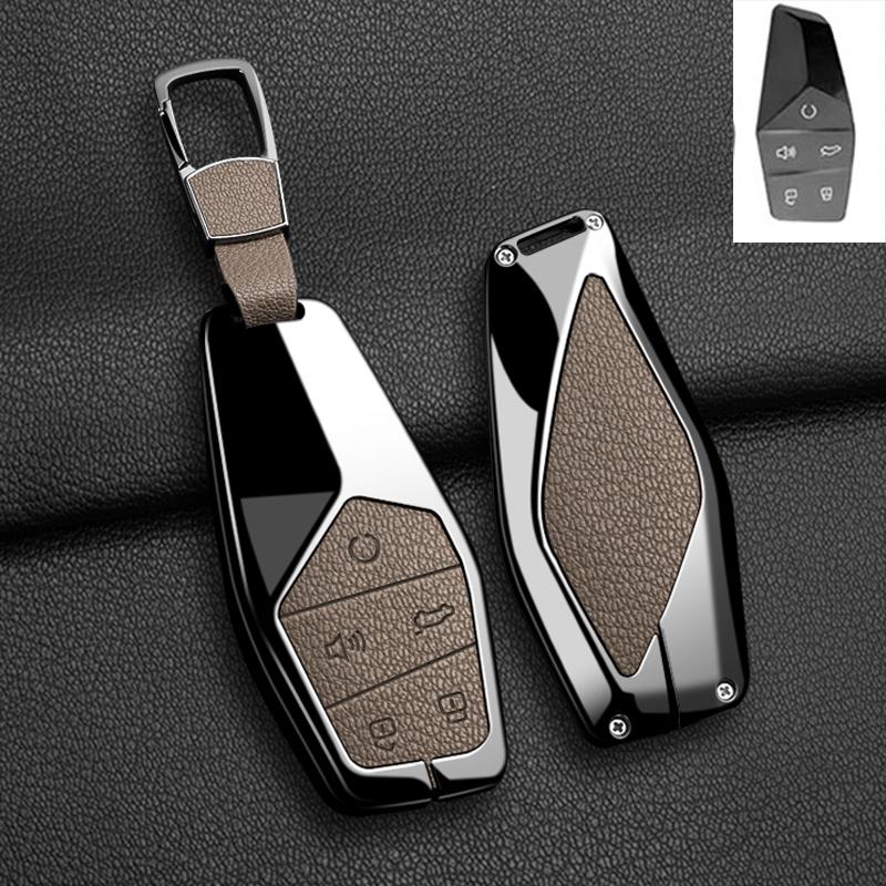 Zinc Alloy Car Key Case Fob For Mg One Remote Protection Cover Shell Keychain Ring Holder In
