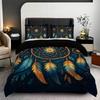 Factory Direct Sales Bed Three-Piece Set Dream Catcher Polyester Printing Quilt Cover Home Textile Pillowcase Quilt Cover Minimum Order
