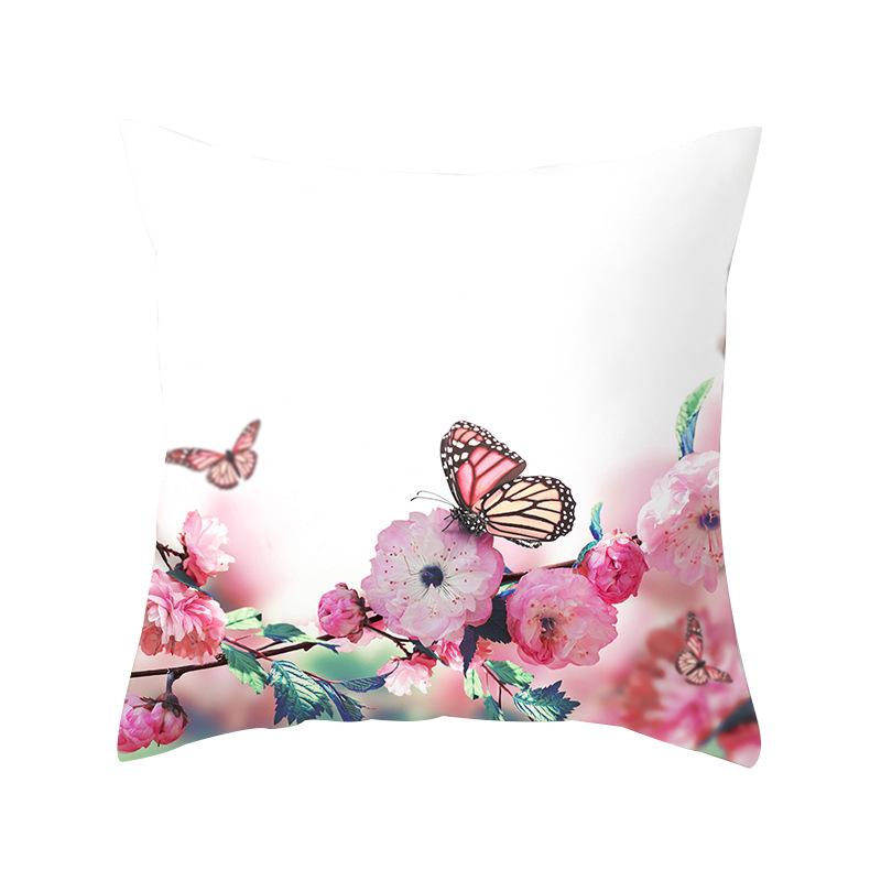 New Butterfly Flower Series Pillowcase Home Sofa Decoration Pillow Cushion Cover Wedding