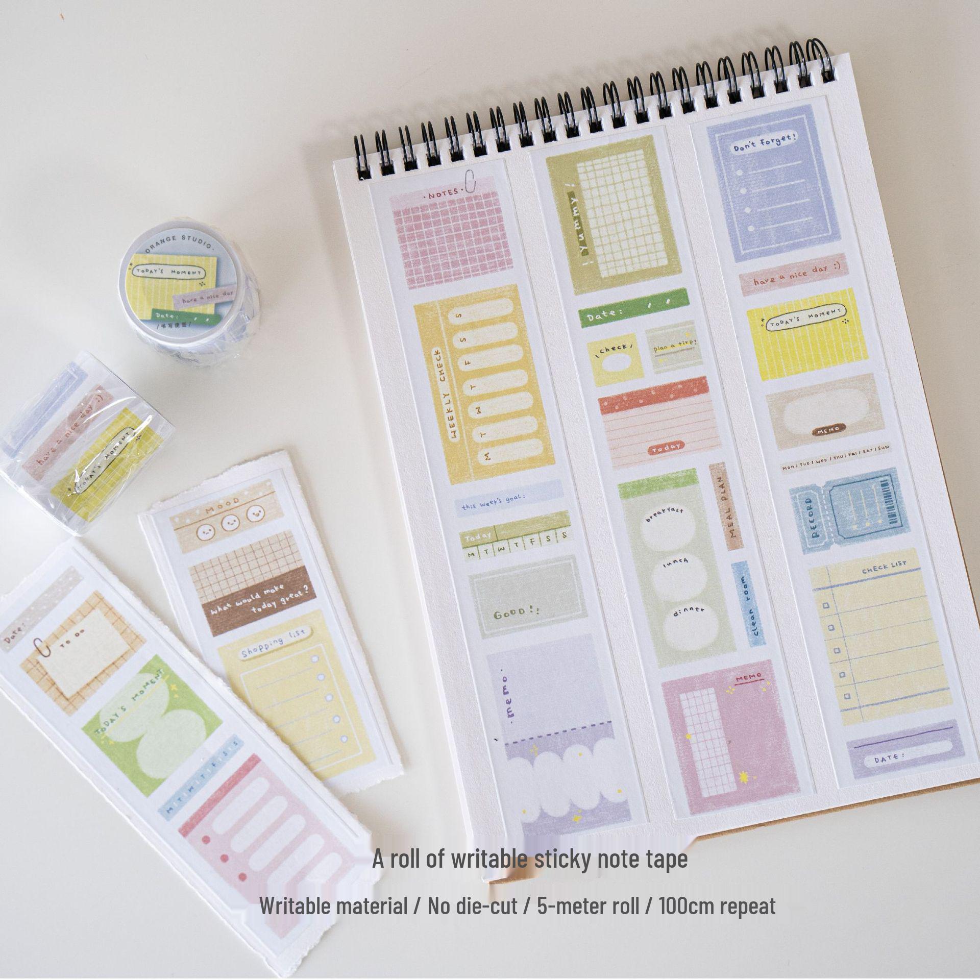 Orange Hand Account Studio: New Sticky Notes & Doodle Border Tape Stickers