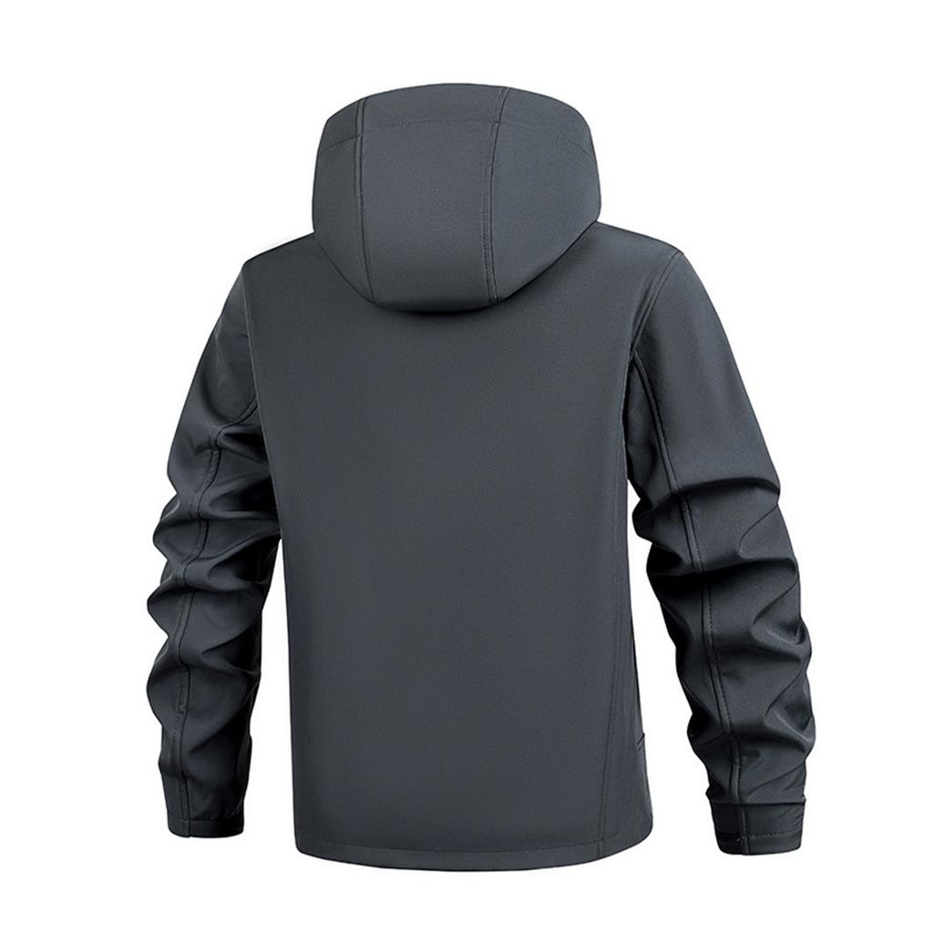 Men's Solid Color Outdoor Mountaineering Waterproof Windproof Fleece Jacket Outdoor Jacket