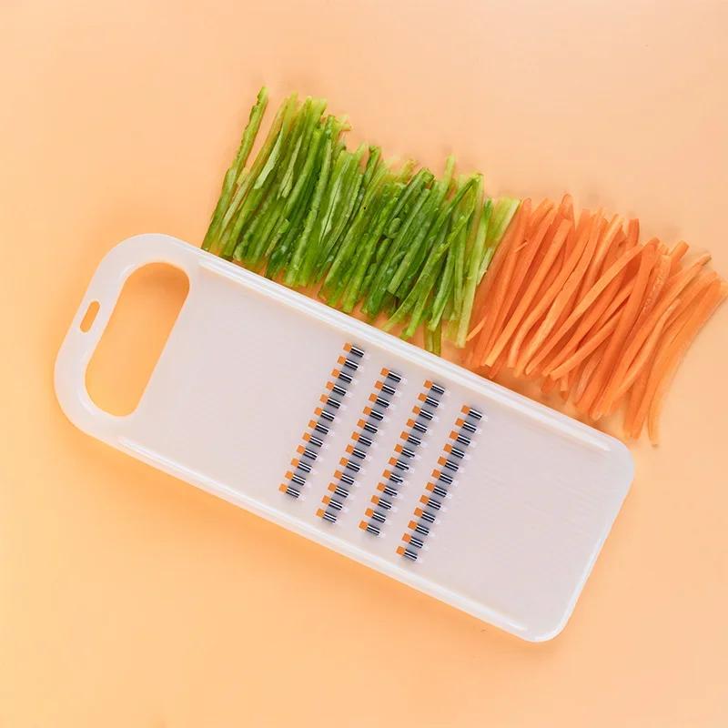 Stainless Steel Manual Vegetable Slicer: Portable Kitchen Gadget for Potatoes, Carrots, Cucumbers - Kitchen Essential