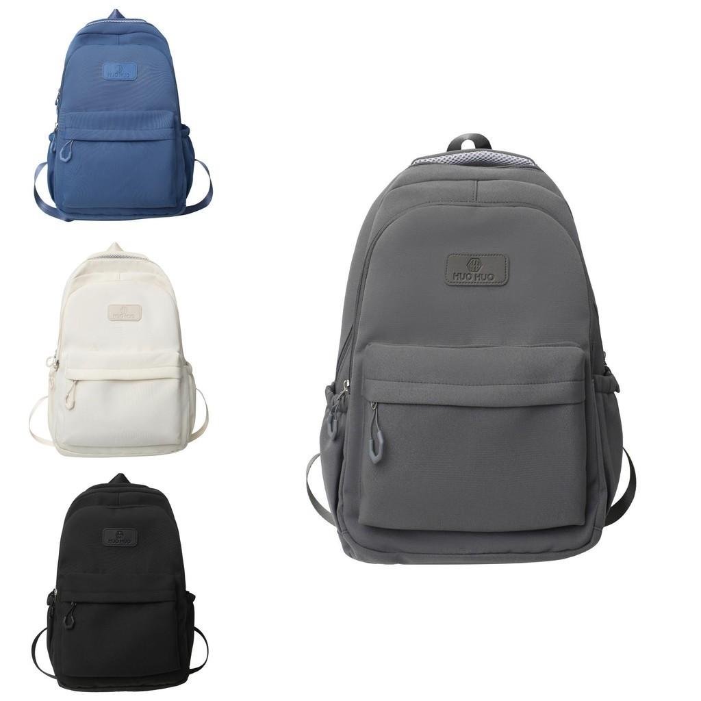 Stylish Unisex Korean Trendy Backpack For High School Students In Solid Colors