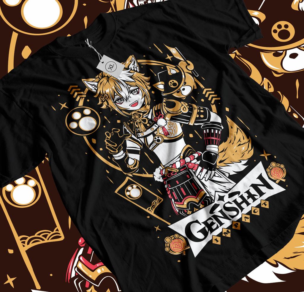 Genshin Impact Gorou UnisexT-shirt gorou Anime Manga Graphic Tee All Size