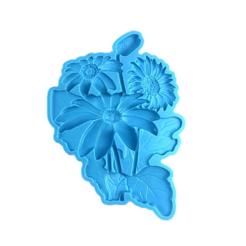 3D Sunflower Silicone Mold DIY Epoxy Resin Mold for Wall Desktop Decoration Hanging Pendant Concrete Plaster Mould Craft