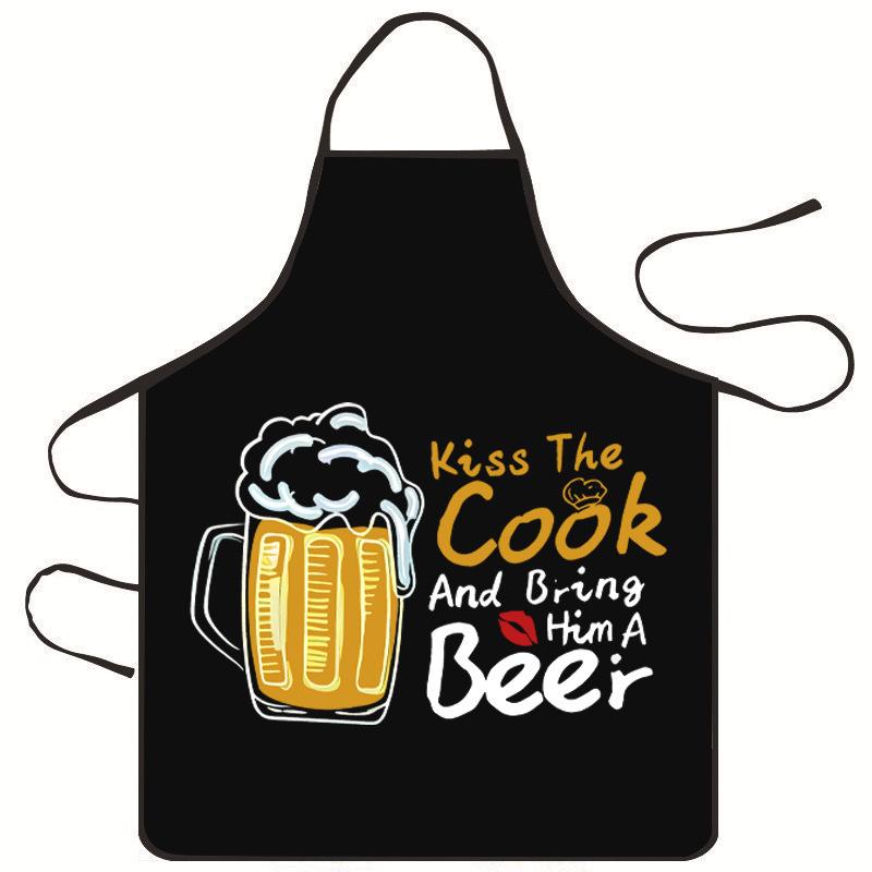 Kreativní zástěra na grilování se zábavnými potisky - Xiyin Household