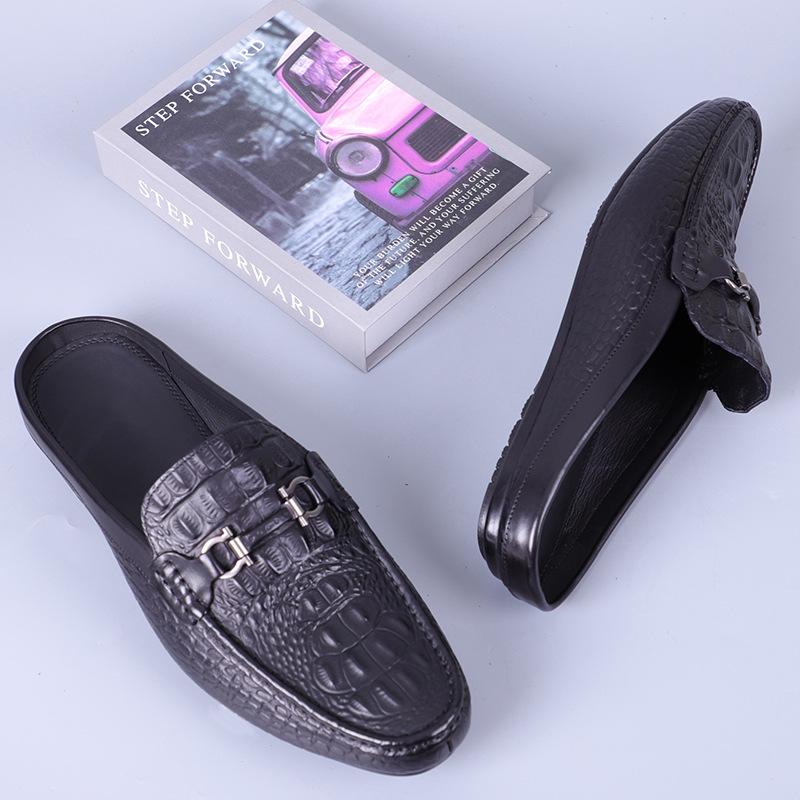 Brand Loafers Men Cowhide Leather Shoes Fashion Handmade Business Dress New Arrival Elegant Office Formal Suits Matches Man Shoe