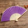 7inch White Silk Fan, Plain White Cloth Fan, Wedding Folding Fan, Bamboo Fan, DIY Blank Fan for Printing Advertisements