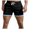 Stylish Men's Swim Shorts with Rainbow Hem, Quick-Dry Fabric, for Beach, Pool, Gym Model LZF250300, Sizes S-XXL