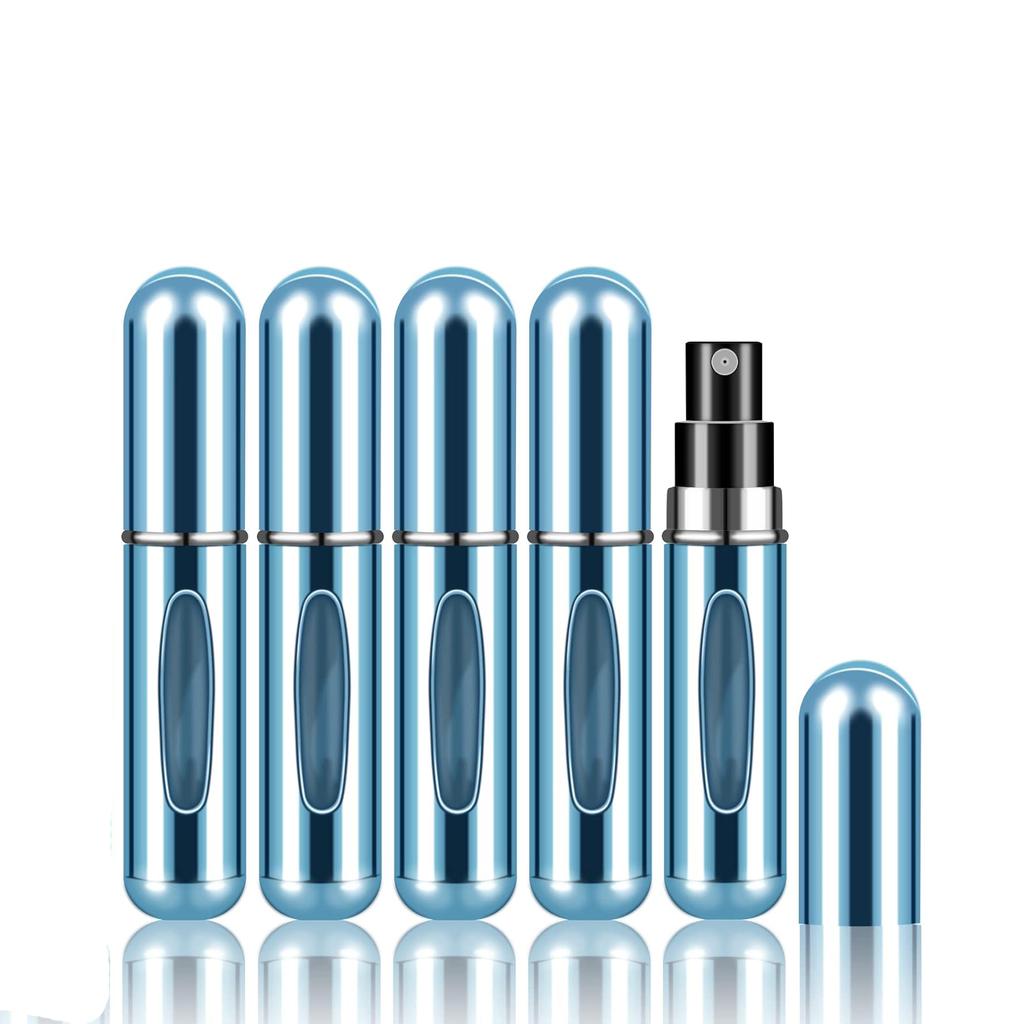 5Pcs/Set Travel Perfume Bottle Refillable Portable Mini Atomizer Spray Refill Bottle Women Pocket Dispenser Cologne Sprayer 5ml