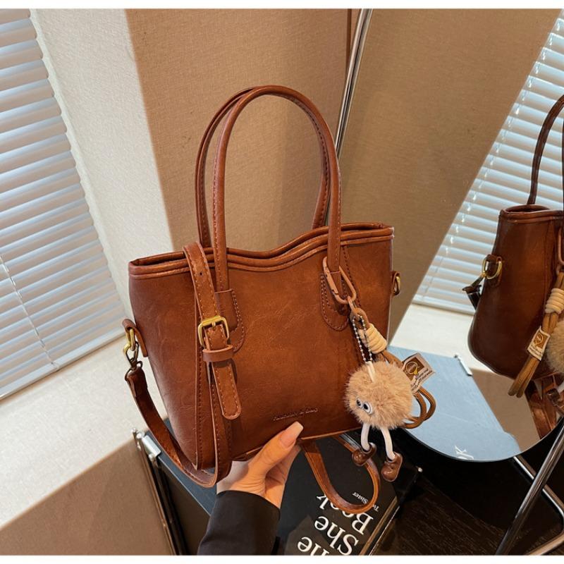 Retro small bag women's autumn and winter versatile new shoulder messenger bag popular casual bucket bag