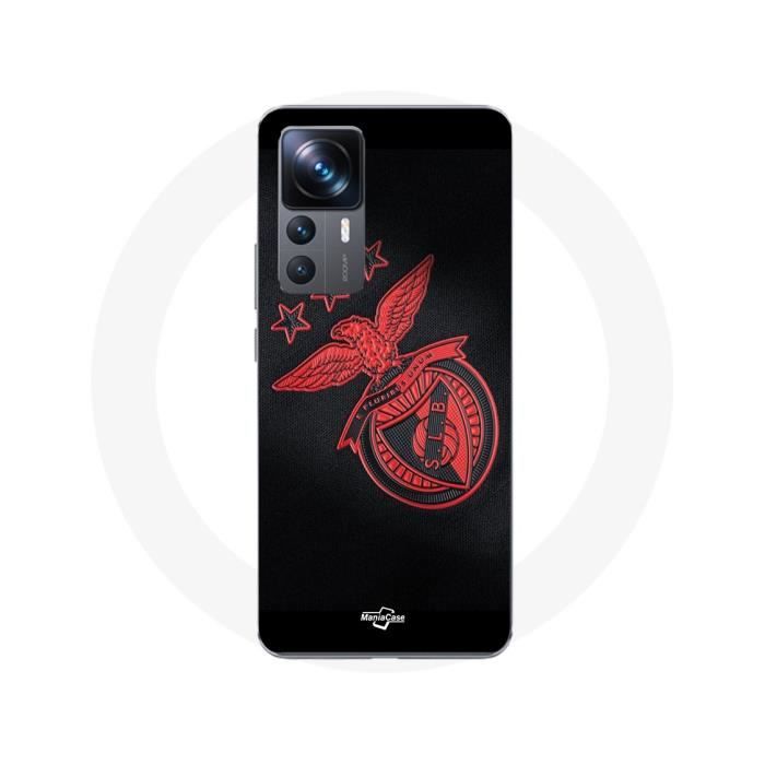 Cover - Maniacase - Xiaomi 12T Pro - Nero - Morbida - Motivo slb benfica