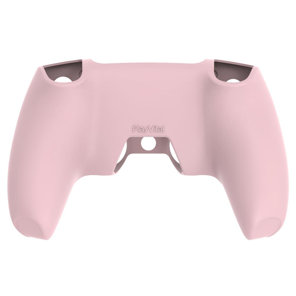Совместимый с контроллером PlayVital Pure Series PS5 защитный силиконовый чехол с мягкой резиновой рукояткой и 6 джойстиками для большого пальца можно использовать на