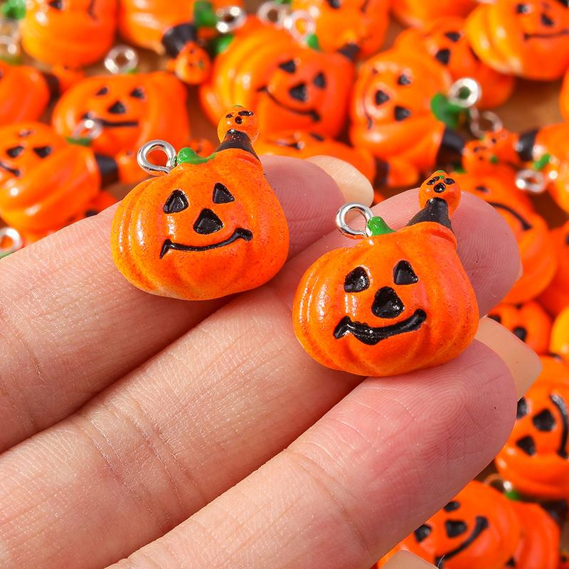 10Pcs/Lot 21*17mm Cute Pumpkin Charms Pendants for Jewelry Making Necklace Earrings DIY Accessories Supplies