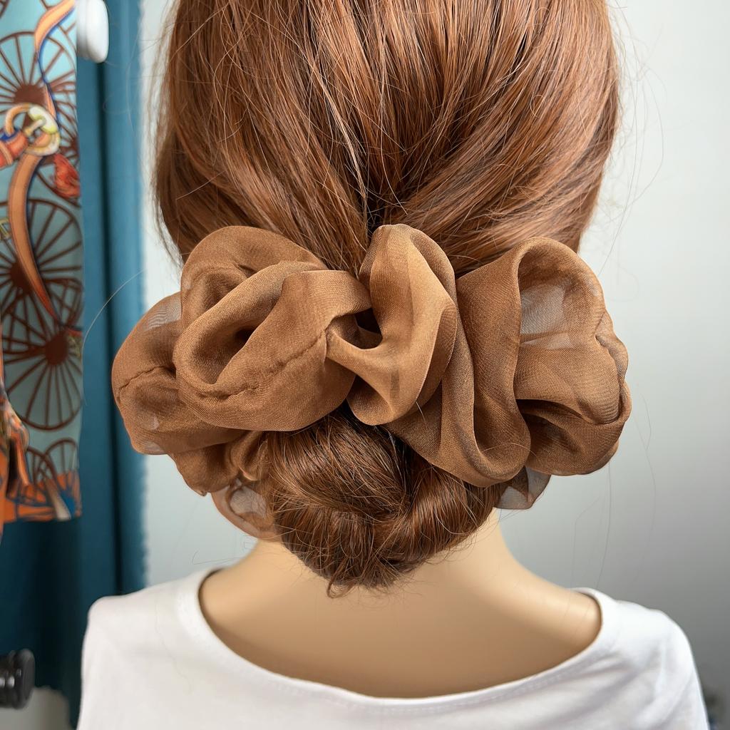 Neue Chiffon Oversize Scrunchies Elastische Haarbänder Frauen Mädchen Große Wolke Weicher Pferdeschwanzhalter Haargummis Haaraccessoires Mode