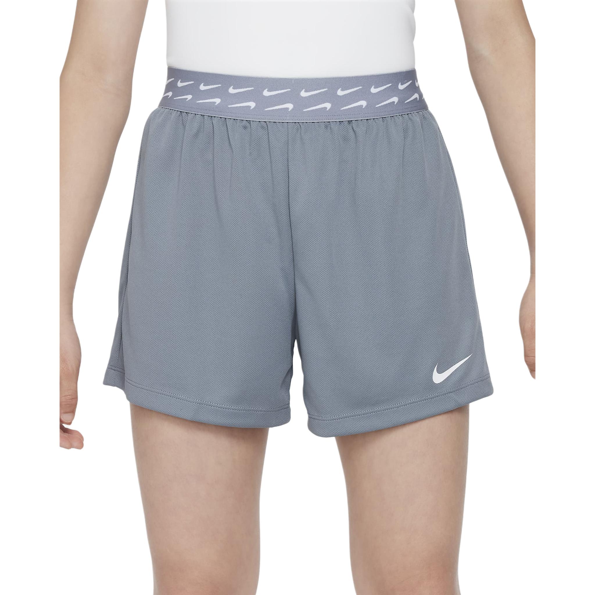 

Nike Logo Print Elastic Waist Sports Shorts Kids Shorts Cool-Gray FB1092-065 XL