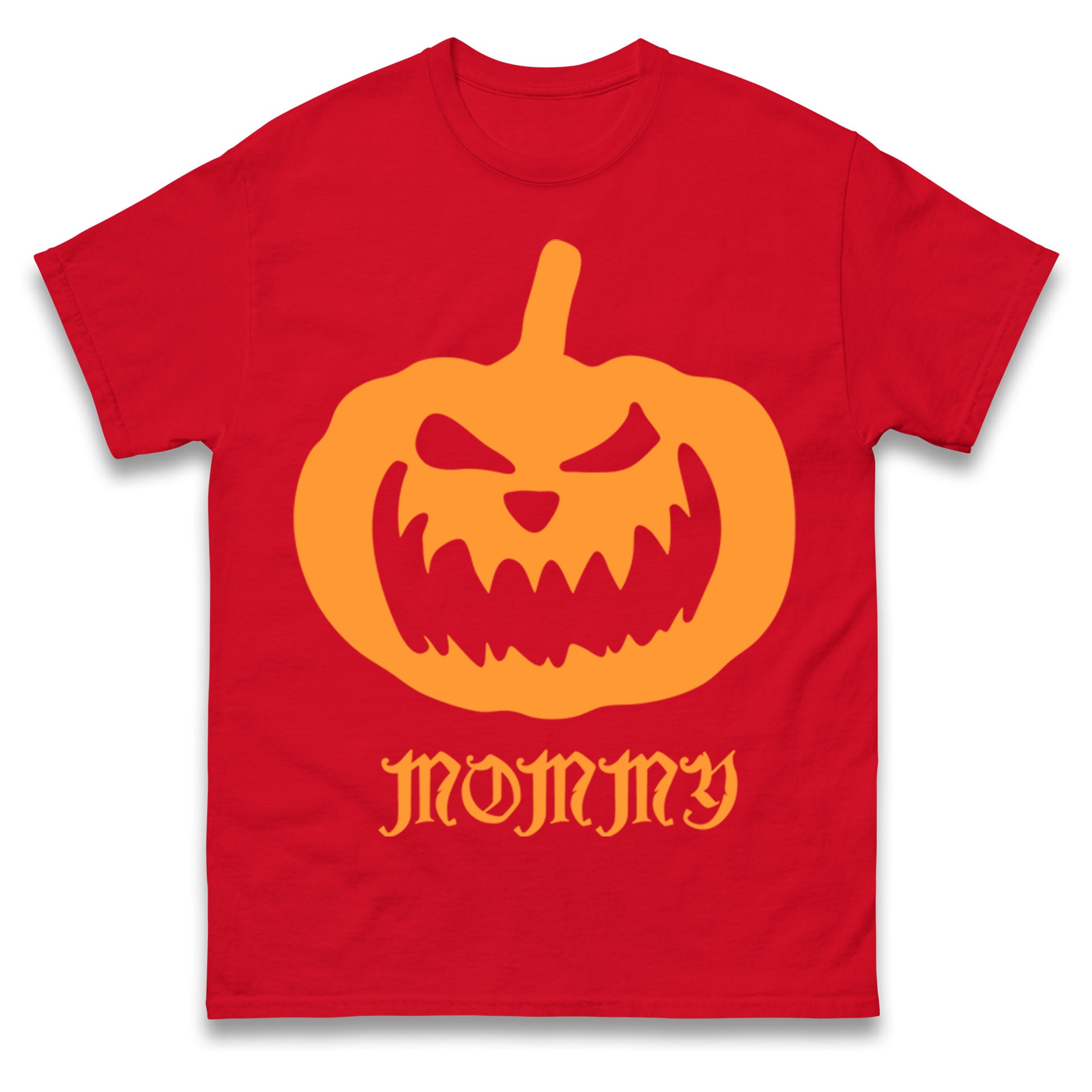 Scary Pumpkin Mommy Halloween Mens T Shirt Womens Tops Teess XL