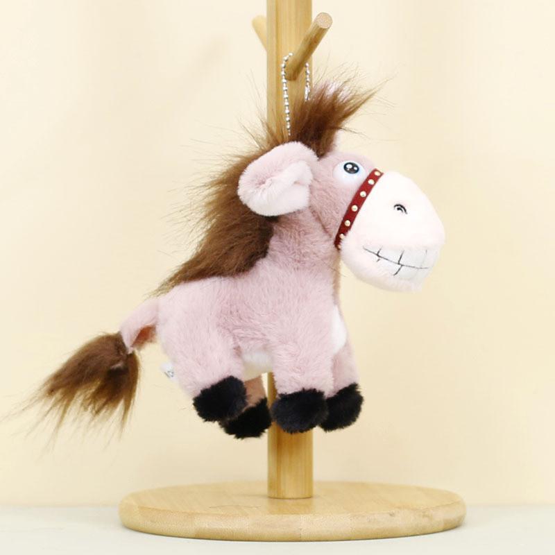 Toy Donkey Plush Doll Keychain Bag Decorative Ornament Pendant Pp Cotton Filling