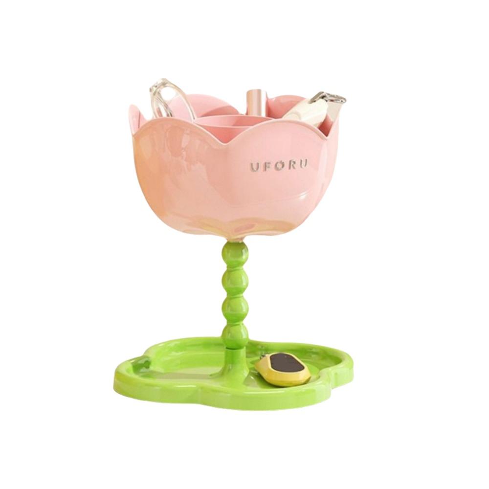 Plastic Flower Shape Storage Rack Space Saving Key Organizer Makeup Brush Storage Box Bedroom