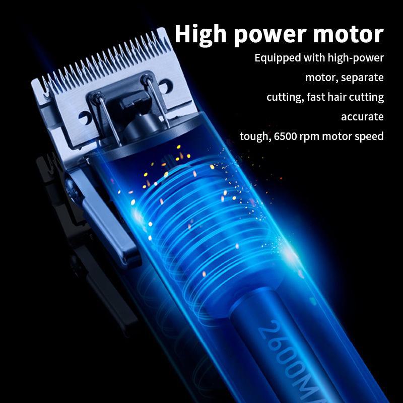 Professional Electric Hair Clipper with Adjustable Blade and Carving Head