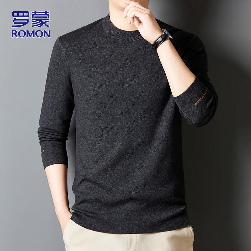 

ROMON Men s Solid Crewneck Knit Sweater