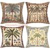 2D Flat Printed Palm Tree Patterned Cushion Covers Polyester pillowcase, sofa decorative cushion cov Headboard Pillow