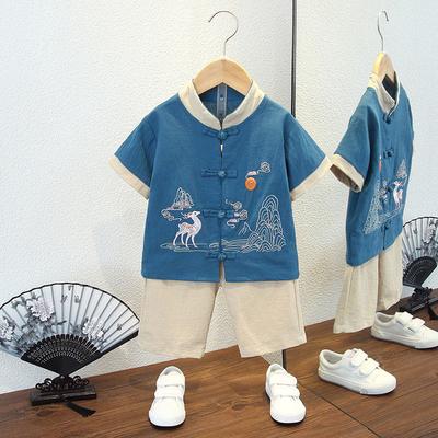 Boys' Hanfu Summer Thin Tang Dress Children's Zhou Zhou Year Old Dress Men's Baby Summer Dress
