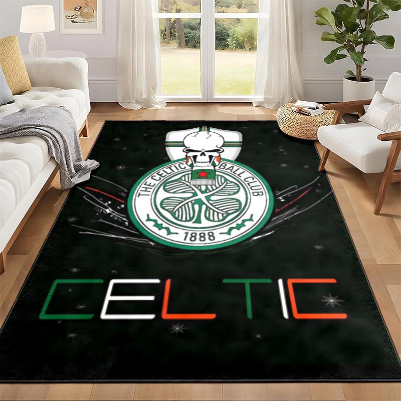 Celtic Football Club Carpet Door Mat for Living Room or Bedroom Protective Mat Under Chair Office Decoration Christmas Gift Birthday Present
