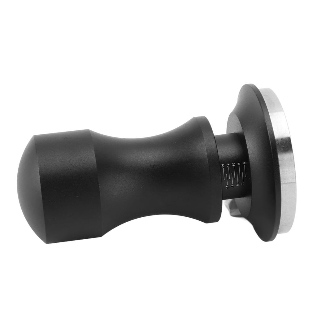 Coffee Tamper Adjustable Depth Spring Loaded Coffee Tamping Tool with Scale for Home Cafe
